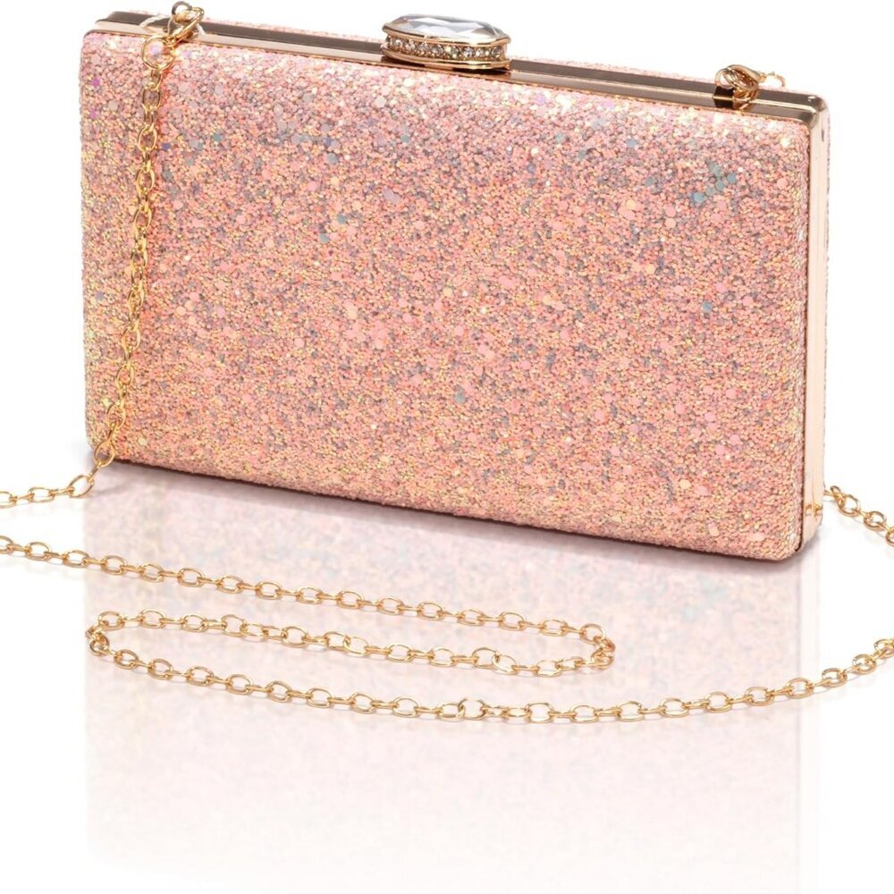 Sparkling Evening Clutch with Detachable Chain for Prom Wedding Party
